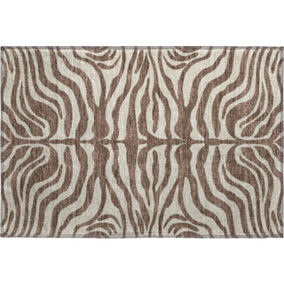 Piper Looms Mayfield Animal Print AMF1042 Brown Machine Washable Area Rug Scatter Main Image