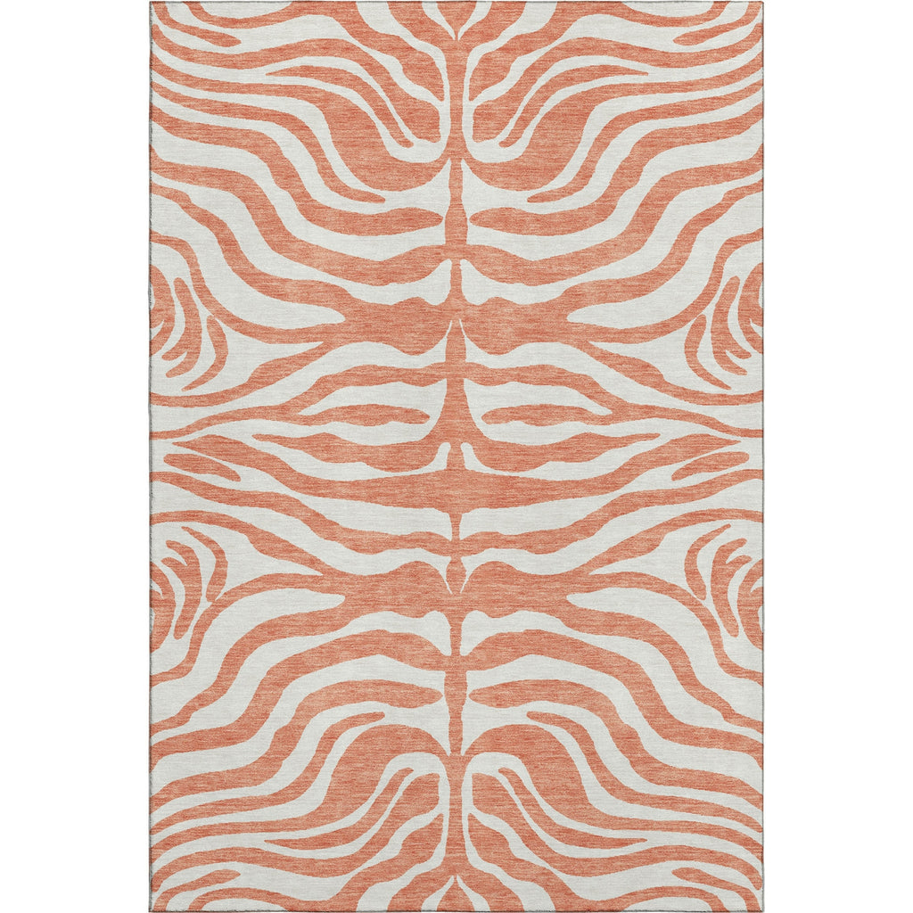 Piper Looms Mayfield Animal Print AMF1042 Coral Machine Washable Area Rug main image