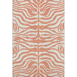 Piper Looms Mayfield Animal Print AMF1042 Coral Machine Washable Area Rug main image