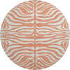 Piper Looms Mayfield Animal Print AMF1042 Coral Machine Washable Area Rug Round Main Image