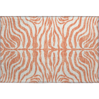 Piper Looms Mayfield Animal Print AMF1042 Coral Machine Washable Area Rug Scatter Main Image