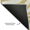 Piper Looms Mayfield Animal Print AMF1042 Gold Machine Washable Area Rug Backing Image