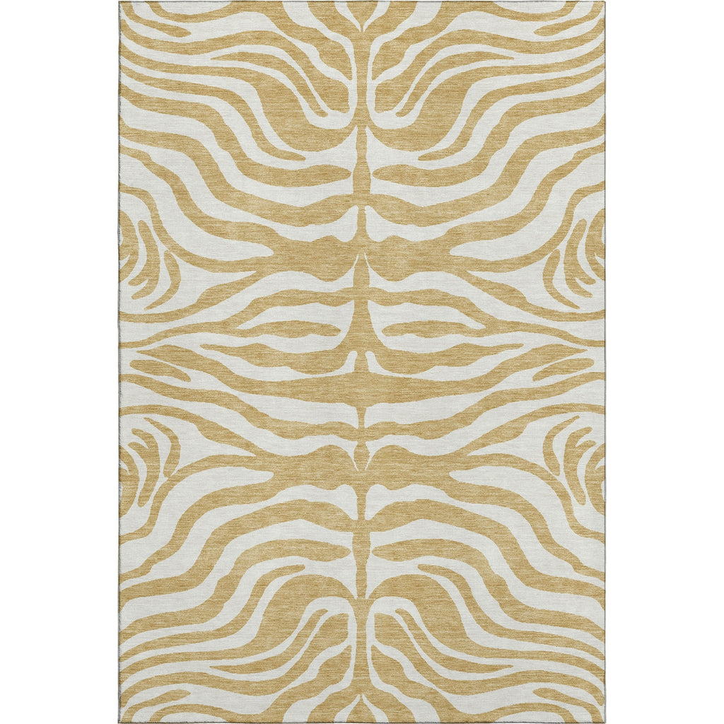 Piper Looms Mayfield Animal Print AMF1042 Gold Machine Washable Area Rug main image