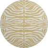 Piper Looms Mayfield Animal Print AMF1042 Gold Machine Washable Area Rug Round Main Image