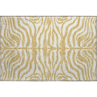 Piper Looms Mayfield Animal Print AMF1042 Gold Machine Washable Area Rug Scatter Main Image