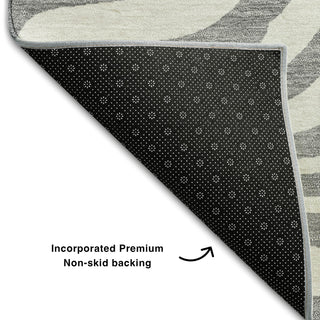 Piper Looms Mayfield Animal Print AMF1042 Gray Machine Washable Area Rug Backing Image