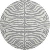 Piper Looms Mayfield Animal Print AMF1042 Gray Machine Washable Area Rug Round Main Image