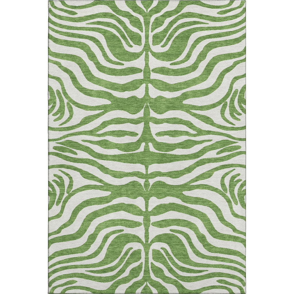 Piper Looms Mayfield Animal Print AMF1042 Green Machine Washable Area Rug main image
