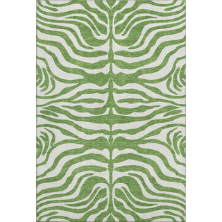 Piper Looms Mayfield Animal Print AMF1042 Green Machine Washable Area Rug main image