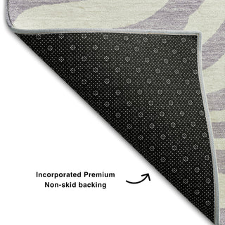 Piper Looms Mayfield Animal Print AMF1042 Lavender Machine Washable Area Rug Backing Image