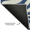 Piper Looms Mayfield Animal Print AMF1042 Navy Machine Washable Area Rug Backing Image