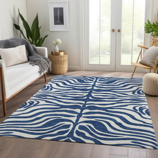 Piper Looms Mayfield Animal Print AMF1042 Navy Machine Washable Area Rug Lifestyle Image Feature