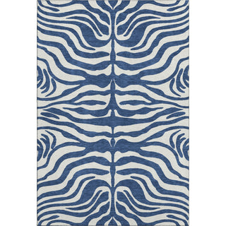 Piper Looms Mayfield Animal Print AMF1042 Navy Machine Washable Area Rug main image