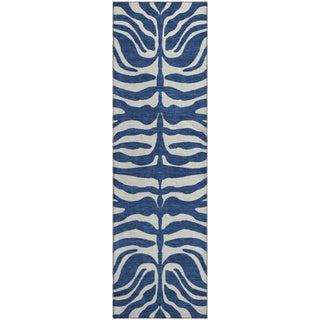 Piper Looms Mayfield Animal Print AMF1042 Navy Machine Washable Area Rug Runner Main Image