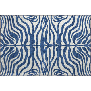 Piper Looms Mayfield Animal Print AMF1042 Navy Machine Washable Area Rug Scatter Main Image