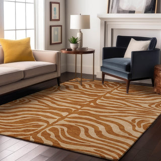 Piper Looms Mayfield Animal Print AMF1042 Paprika Machine Washable Area Rug Lifestyle Image Feature