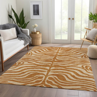 Piper Looms Mayfield Animal Print AMF1042 Paprika Machine Washable Area Rug Lifestyle Image Feature