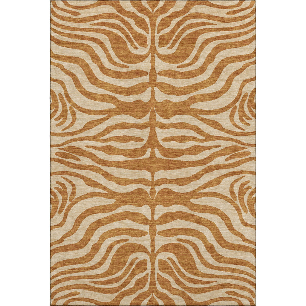 Piper Looms Mayfield Animal Print AMF1042 Paprika Machine Washable Area Rug main image