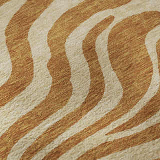 Piper Looms Mayfield Animal Print AMF1042 Paprika Machine Washable Area Rug Swatch Image