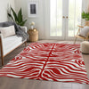 Piper Looms Mayfield Animal Print AMF1042 Red Machine Washable Area Rug Lifestyle Image Feature