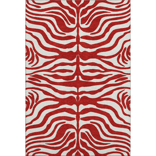 Piper Looms Mayfield Animal Print AMF1042 Red Machine Washable Area Rug main image
