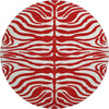 Piper Looms Mayfield Animal Print AMF1042 Red Machine Washable Area Rug Round Main Image