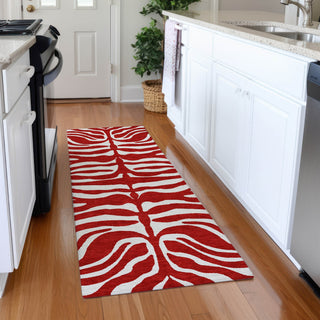 Piper Looms Mayfield Animal Print AMF1042 Red Machine Washable Area Rug Runner Lifestyle Image Feature