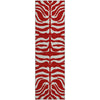 Piper Looms Mayfield Animal Print AMF1042 Red Machine Washable Area Rug Runner Main Image