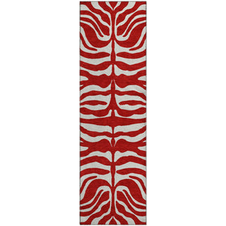 Piper Looms Mayfield Animal Print AMF1042 Red Machine Washable Area Rug Runner Main Image