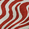 Piper Looms Mayfield Animal Print AMF1042 Red Machine Washable Area Rug Swatch Image