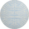 Piper Looms Mayfield Animal Print AMF1042 Sky Machine Washable Area Rug Round Main Image