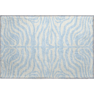 Piper Looms Mayfield Animal Print AMF1042 Sky Machine Washable Area Rug Scatter Main Image