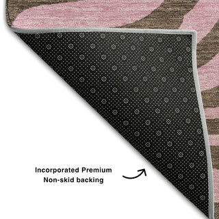 Piper Looms Mayfield Animal Print AMF1043 Brown Machine Washable Area Rug Backing Image