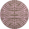 Piper Looms Mayfield Animal Print AMF1043 Brown Machine Washable Area Rug Round Main Image