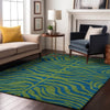 Piper Looms Mayfield Animal Print AMF1043 Green Machine Washable Area Rug Lifestyle Image Feature