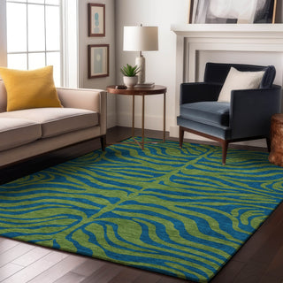 Piper Looms Mayfield Animal Print AMF1043 Green Machine Washable Area Rug Lifestyle Image Feature