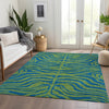 Piper Looms Mayfield Animal Print AMF1043 Green Machine Washable Area Rug Lifestyle Image Feature