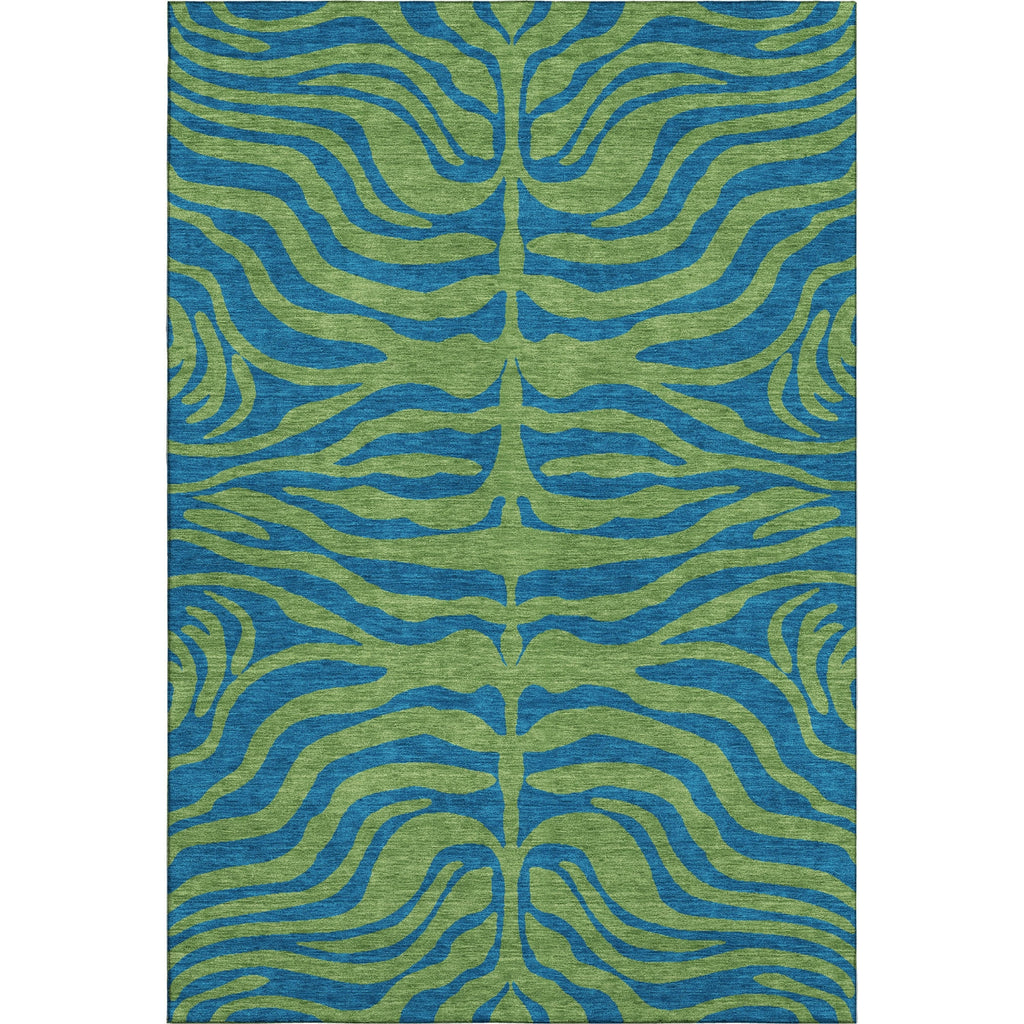Piper Looms Mayfield Animal Print AMF1043 Green Machine Washable Area Rug main image