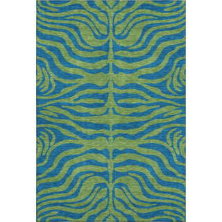 Piper Looms Mayfield Animal Print AMF1043 Green Machine Washable Area Rug main image