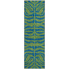 Piper Looms Mayfield Animal Print AMF1043 Green Machine Washable Area Rug Runner Main Image
