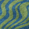 Piper Looms Mayfield Animal Print AMF1043 Green Machine Washable Area Rug Swatch Image