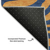 Piper Looms Mayfield Animal Print AMF1043 Navy Machine Washable Area Rug Backing Image
