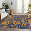 Piper Looms Mayfield Animal Print AMF1043 Navy Machine Washable Area Rug Lifestyle Image Feature