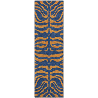 Piper Looms Mayfield Animal Print AMF1043 Navy Machine Washable Area Rug Runner Main Image