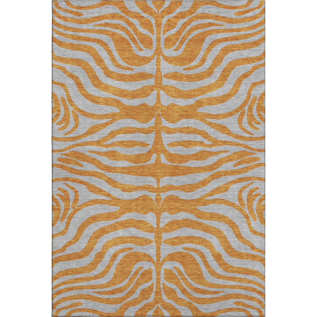 Piper Looms Mayfield Animal Print AMF1043 Orange Machine Washable Area Rug main image