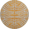 Piper Looms Mayfield Animal Print AMF1043 Orange Machine Washable Area Rug Round Main Image