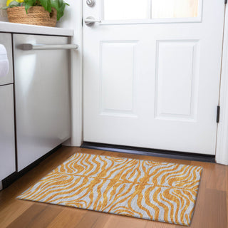Piper Looms Mayfield Animal Print AMF1043 Orange Machine Washable Area Rug Scatter Lifestyle Image Feature