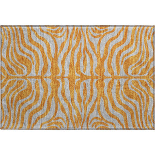Piper Looms Mayfield Animal Print AMF1043 Orange Machine Washable Area Rug Scatter Main Image