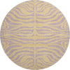 Piper Looms Mayfield Animal Print AMF1043 Peach Machine Washable Area Rug Round Main Image