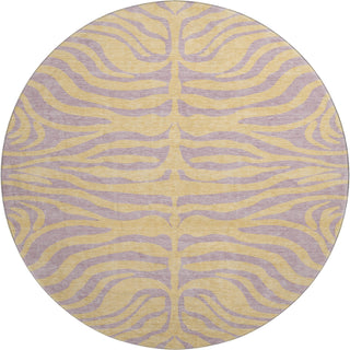 Piper Looms Mayfield Animal Print AMF1043 Peach Machine Washable Area Rug Round Main Image